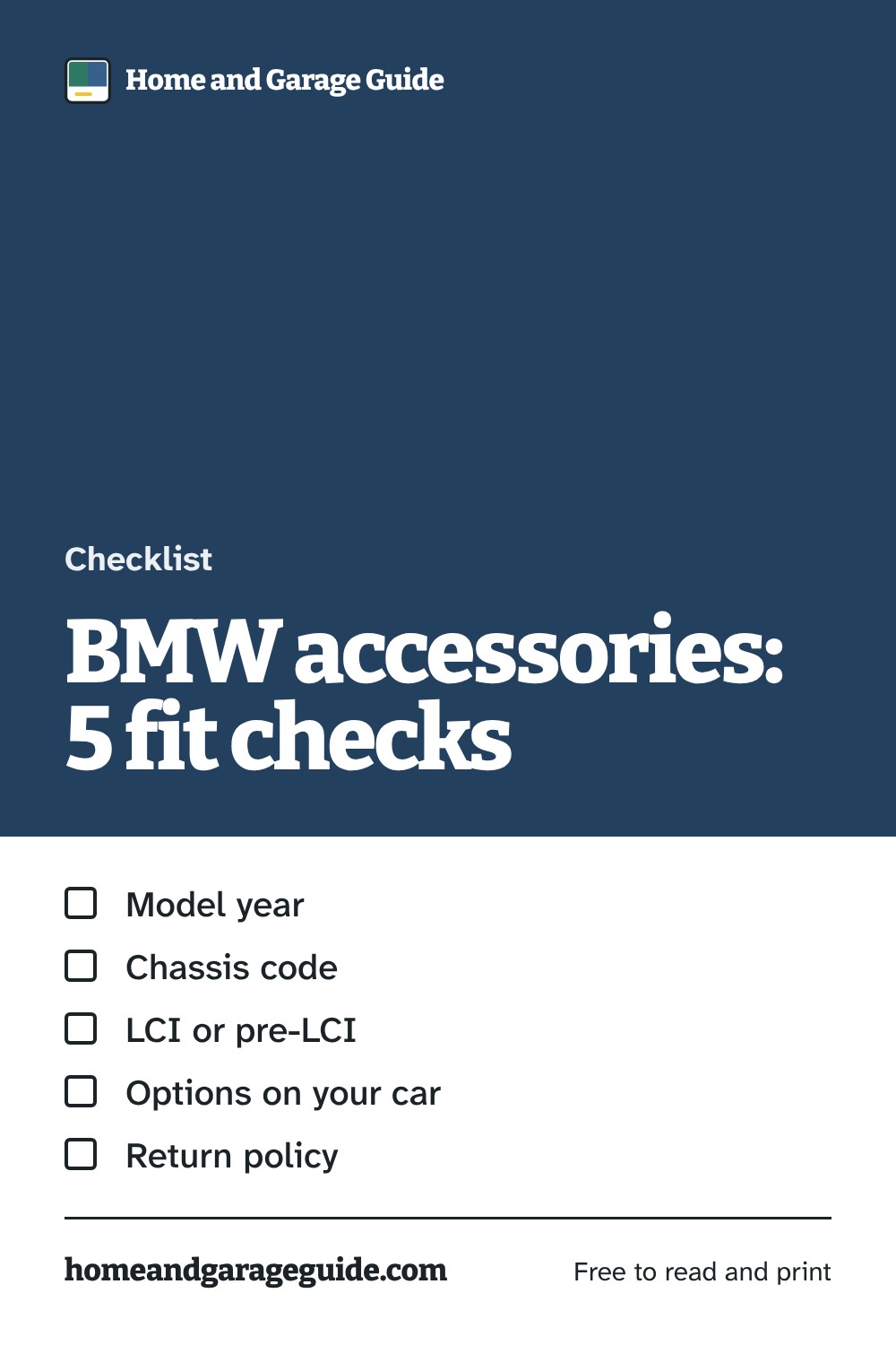 Before you buy a BMW accessory: 5 fit checks, a guide from Home and Garage Guide